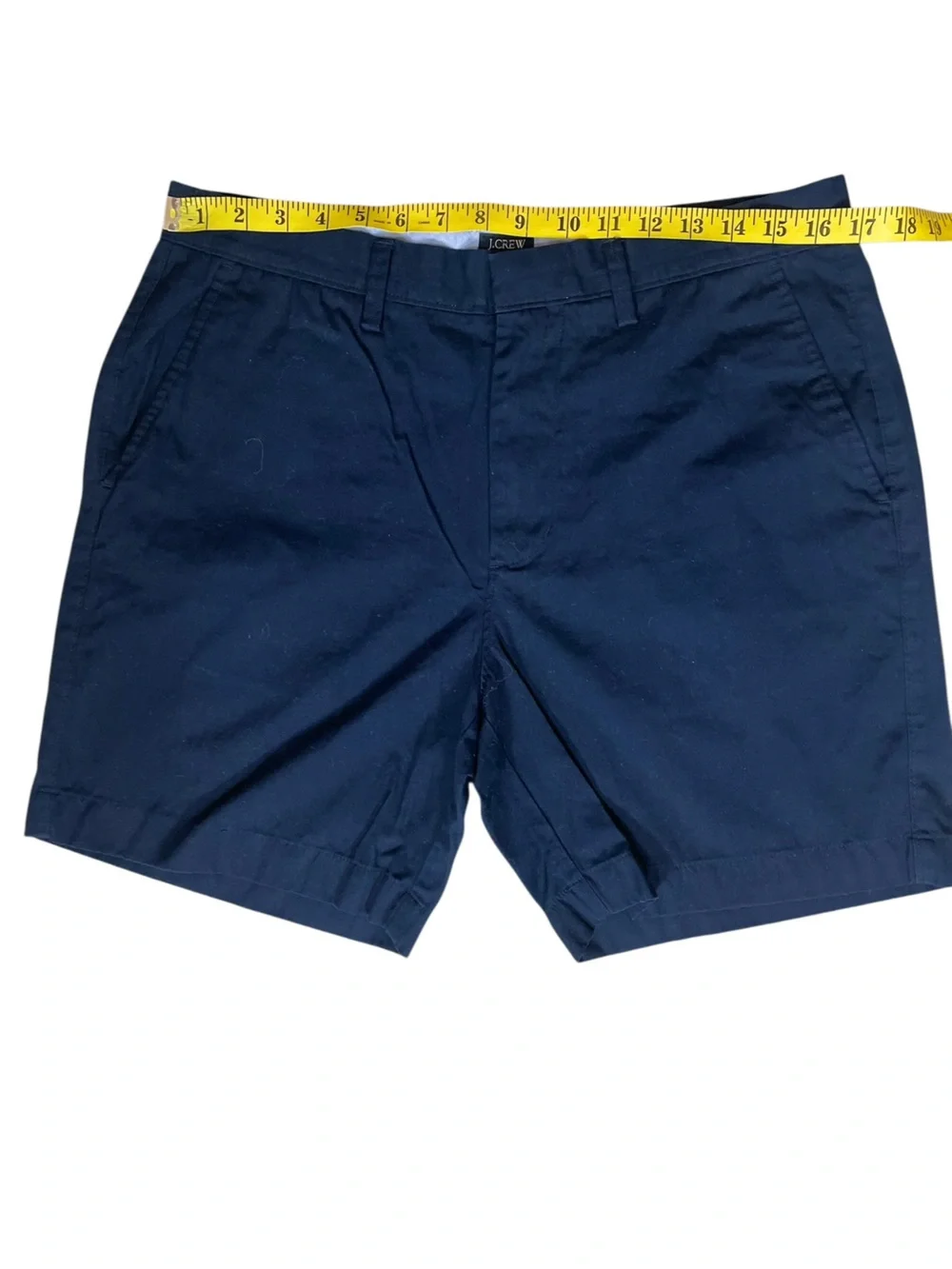 J. Crew Reade Flat Front 7” Navy Cotton Chino Shorts